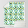 Geometric Ikat Abstract Design Sherpa Fleece Blanket