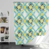 Geometric Ikat Abstract Design Shower Curtain