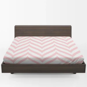 Geometric Ornament With Pink Stripes Fitted Sheet 1