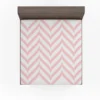 Geometric Ornament With Pink Stripes Fitted Sheet