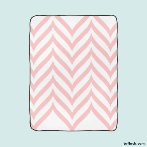 Geometric Ornament With Pink Stripes Fleece Blanket 1