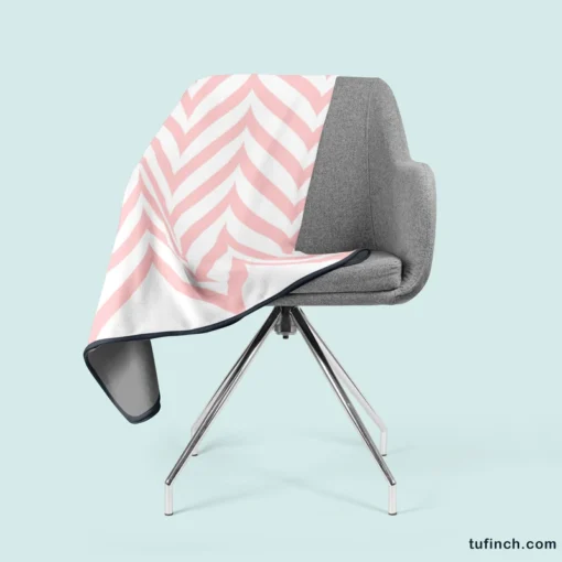 Geometric Ornament With Pink Stripes Fleece Blanket 2