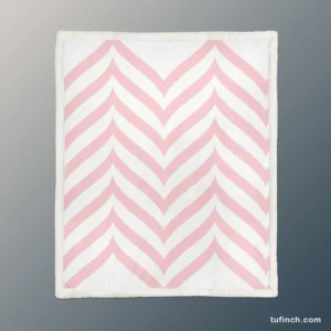 Geometric Ornament With Pink Stripes Sherpa Fleece Blanket 1