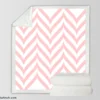 Geometric Ornament With Pink Stripes Sherpa Fleece Blanket