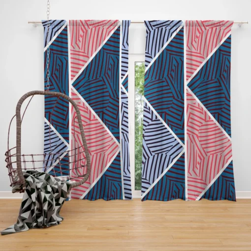 Geometric Tribal Mosaic Pattern Curtain