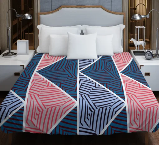 Geometric Tribal Mosaic Pattern Duvet Cover