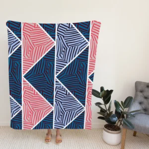 Geometric Tribal Mosaic Pattern Fleece Blanket