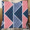 Geometric Tribal Mosaic Pattern Quilt Blanket