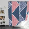 Geometric Tribal Mosaic Pattern Shower Curtain