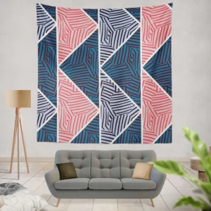 Geometric Tribal Mosaic Pattern Wall Tapestry