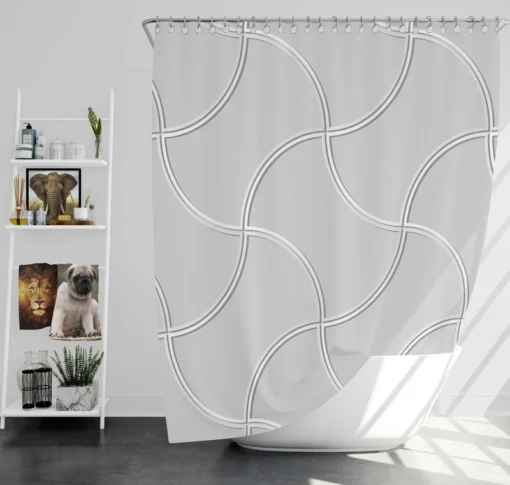 Geometrical Pattern Minimal Shower Curtain