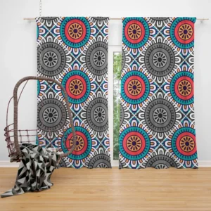 Geometrical Tile Design Curtain