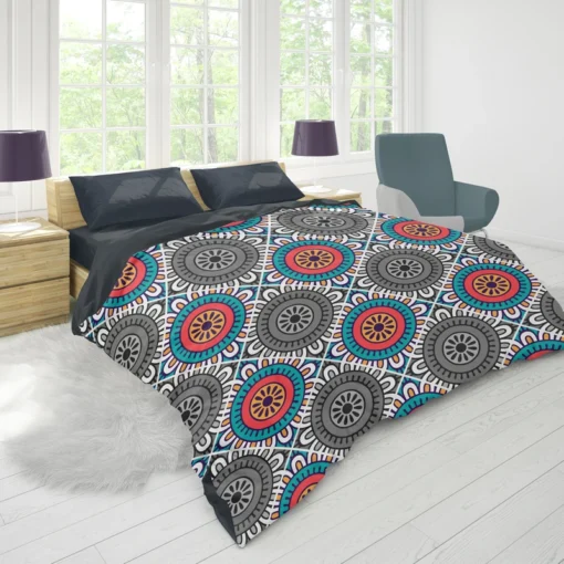 Geometrical Tile Design Duvet Cover 1