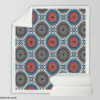 Geometrical Tile Design Sherpa Fleece Blanket