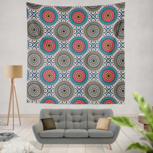 Geometrical Tile Design Wall Tapestry