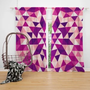 Geometrical Triangle Kaleidoscope Curtain