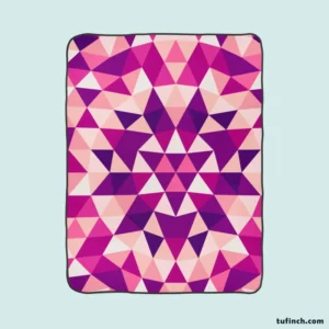 Geometrical Triangle Kaleidoscope Fleece Blanket 1