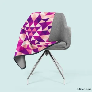 Geometrical Triangle Kaleidoscope Fleece Blanket 2