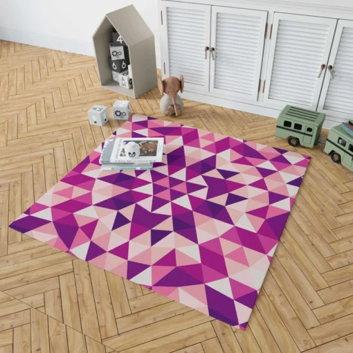 Geometrical Triangle Kaleidoscope Rug 1