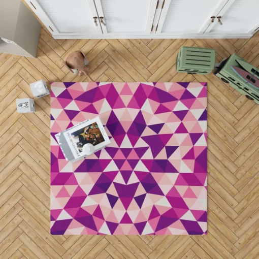 Geometrical Triangle Kaleidoscope Rug