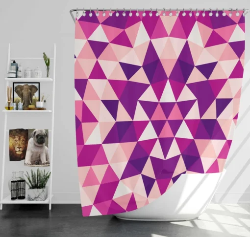 Geometrical Triangle Kaleidoscope Shower Curtain