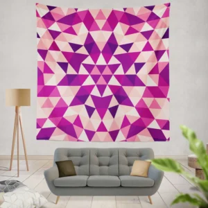 Geometrical Triangle Kaleidoscope Wall Tapestry