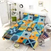 Geometrics Blue Yellow Design Bedding Set