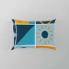 Geometrics Blue Yellow Design Pillow Case