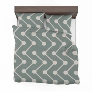 Geometrics Dots And Lines Cascade Grey Bedding Set 2