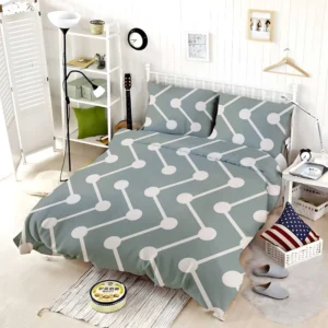 Geometrics Dots And Lines Cascade Grey Bedding Set