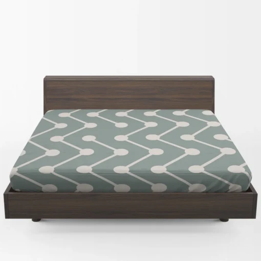 Geometrics Dots And Lines Cascade Grey Fitted Sheet 1