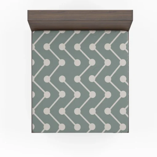 Geometrics Dots And Lines Cascade Grey Fitted Sheet