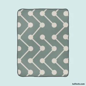 Geometrics Dots And Lines Cascade Grey Fleece Blanket 1