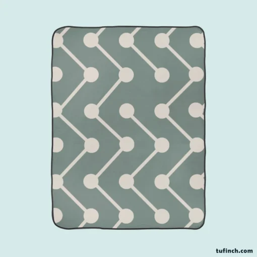 Geometrics Dots And Lines Cascade Grey Fleece Blanket 1