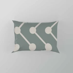 Geometrics Dots And Lines Cascade Grey Pillow Case