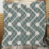 Geometrics Dots And Lines Cascade Grey Quilt Blanket