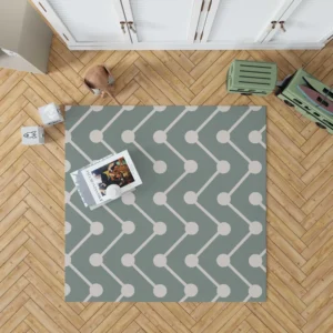 Geometrics Dots And Lines Cascade Grey Rug