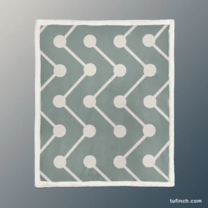 Geometrics Dots And Lines Cascade Grey Sherpa Fleece Blanket 1