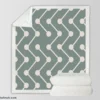 Geometrics Dots And Lines Cascade Grey Sherpa Fleece Blanket