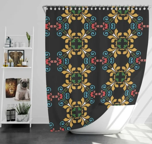 Geometrics Ethnic Style Design Shower Curtain