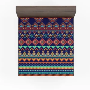 Geometrics Ethnic Style Tribal Fitted Sheet