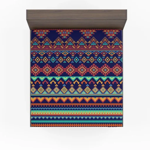 Geometrics Ethnic Style Tribal Fitted Sheet