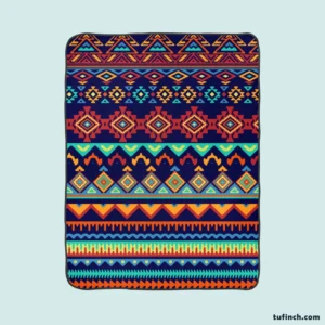 Geometrics Ethnic Style Tribal Fleece Blanket 1