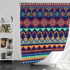 Geometrics Ethnic Style Tribal Shower Curtain