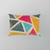 Geometrics Painted Yellow Pink Blue Triangle Pillow Case