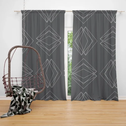 Geometrics Triangles Minimalist Pattern Curtain