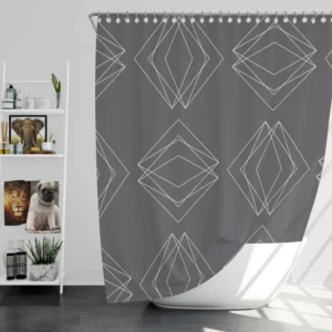 Geometrics Triangles Minimalist Pattern Shower Curtain