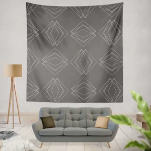 Geometrics Triangles Minimalist Pattern Wall Tapestry