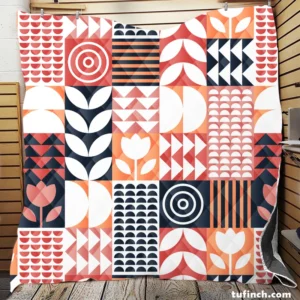 Geroclonup Flat Scandinavian Pattern Quilt Blanket