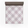 Gingham Purple White Pattern Fitted Sheet